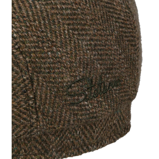 Casquette Chester Herringbone Laine Marron & Olive - Stetson