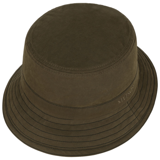 Chapeau Travis Waxed Cotton Olive UPF 40+ - Stetson