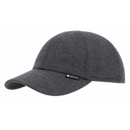 Monaco Gore-Tex Wool Cap with Ear Flaps in Anthracite - Gottmann
