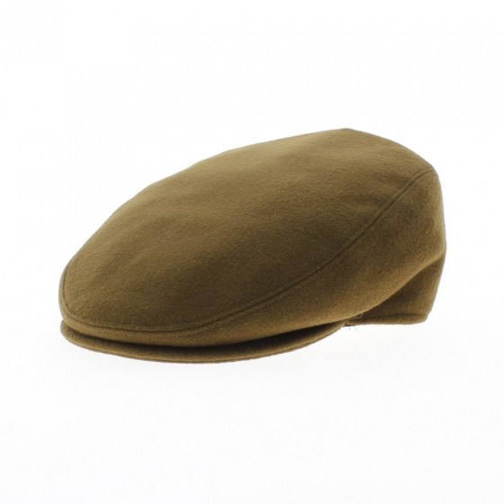 Flat cap cashmere camel