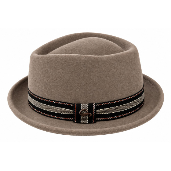 Player Diamond Beige Felt Hat - Gottmann