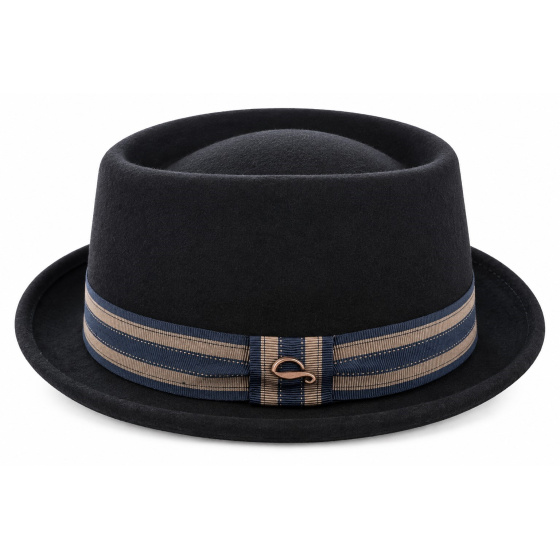 Chapeau Pork Pie Trouville Feutre Noir - Göttmann