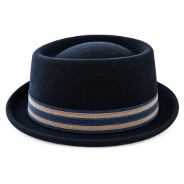 Trouville Black Wool Felt Pork Pie Hat - Göttmann