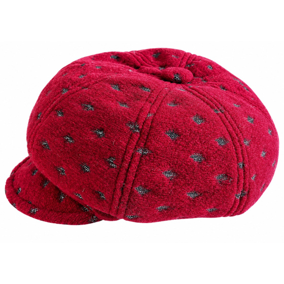 Casquette Gavroche Ravarino Laine Rouge - Traclet