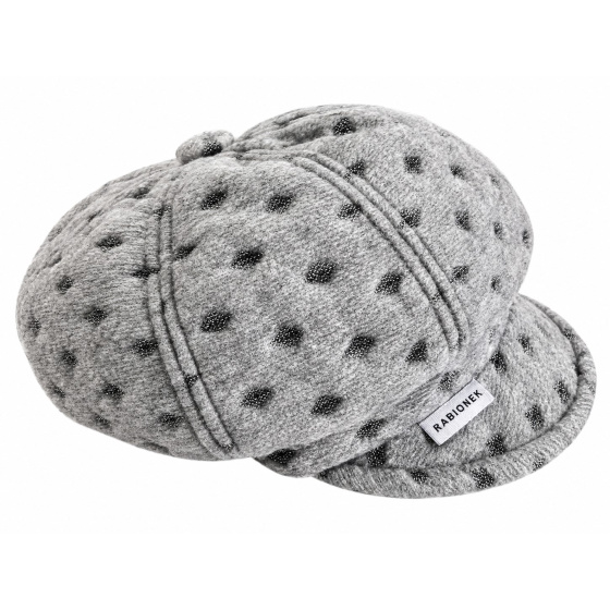Ravarino Grey Wool Newsboy Cap - Traclet
