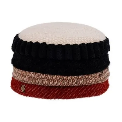 Toque Femme Upcycling Noir & Rouille - Traclet