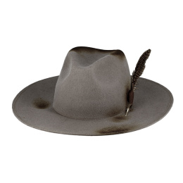 Chapeau Fedora Taupe Effet Vieilli - Fiebig