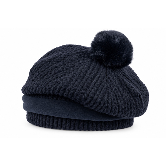 Béret Femme Nelise à Pompon Noir - Traclet