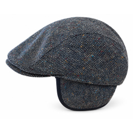 Jackson Blue Tweed Cap with Earflaps - Gottmann