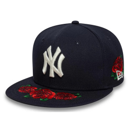 Navy Cotton Coops Floral Snapback Cap - New Era