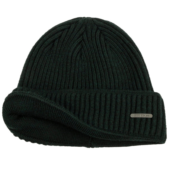 Bonnet Parkman Laine Vert Foncé - Stetson