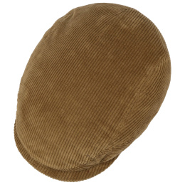 Camel Corduroy Bowling Flat Cap - Stetson