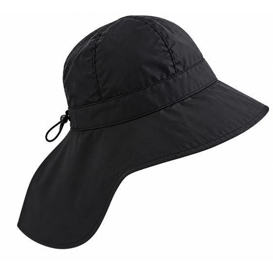 Casquette Horizon Cache-Nuque Imperméable Noire - Traclet