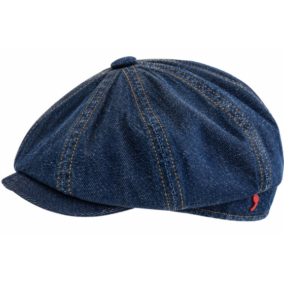 Blue Denim Cotton Kyoto Hatteras Cap - Alfonso d'Este