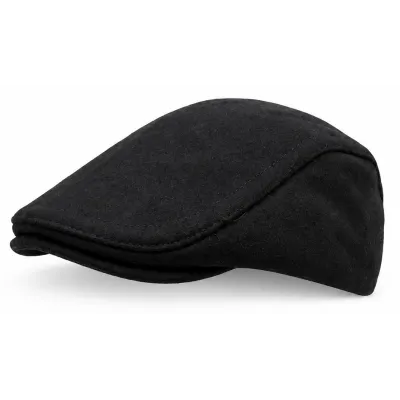 Siena Black Flat Cap – Traclet, ref. 24576, Traclet Hat Shop