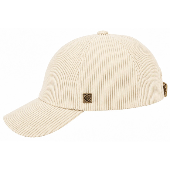 Alizé Cream Corduroy Baseball Cap - Traclet