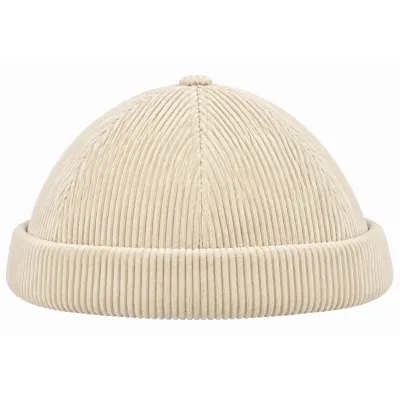 Bonnet Docker Malo Velours Côtelé Crème – Traclet