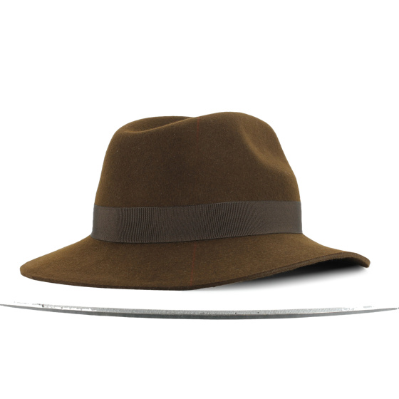 Brown Indiana Traveller Fur Felt Hat - Made in France
