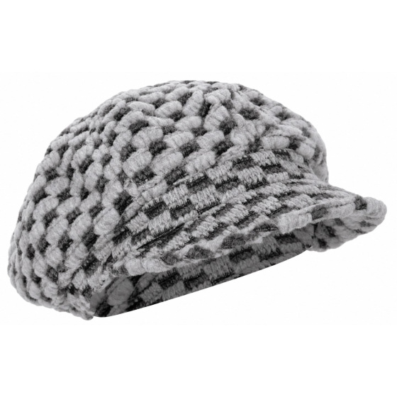 Élodie Gray Wool Newsboy Cap - Traclet