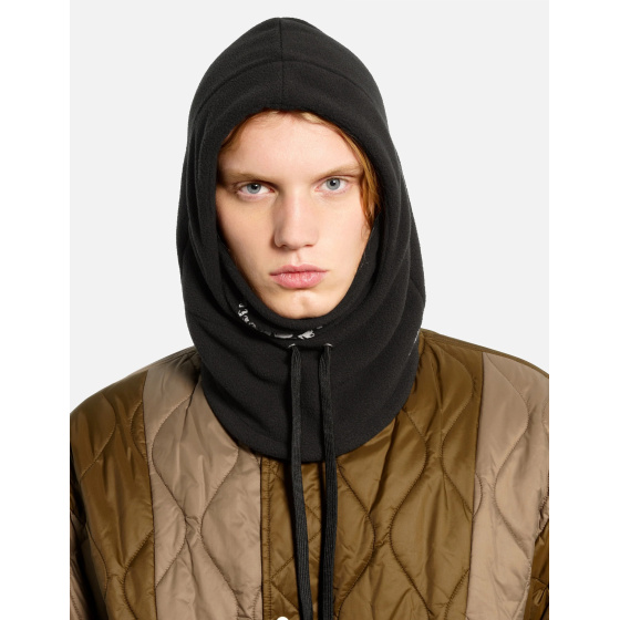 Black Fleece Hooded Neck Warmer - Kangol