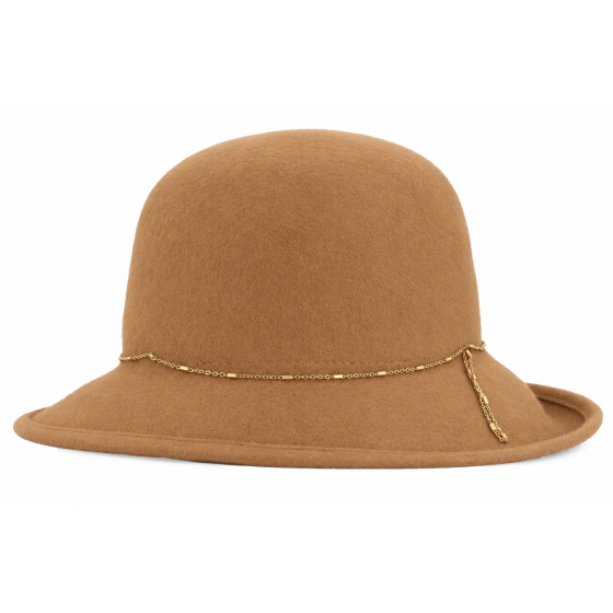 Cabernet Wide-Brim Wool Felt Cloche Hat - Traclet