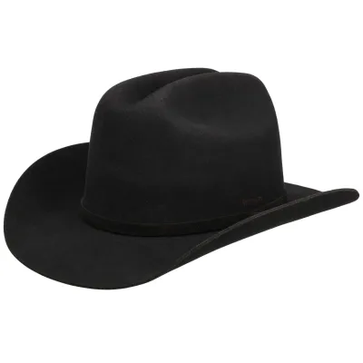 Chapeau Western Bangs Woolfelt Noir - Stetson Reference : 24612| Chapellerie Traclet