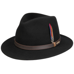 Pitman Black Felt Traveller Hat - Stetson