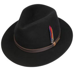 Chapeau Traveller Pitman Noir Feutre - Stetson