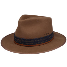 Benver Outdoor Woolfelt Cognac Fedora Hat - Stetson