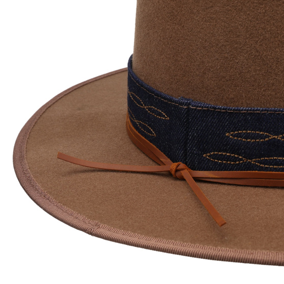 Benver Outdoor Woolfelt Cognac Fedora Hat - Stetson