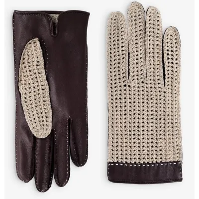 Gants de Conduite Cuir & Coton Marron - Glove Story