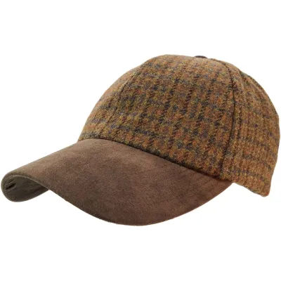 Brown Glen Tweed Baseball Cap – Traclet Reference: 24623 Chapellerie Traclet