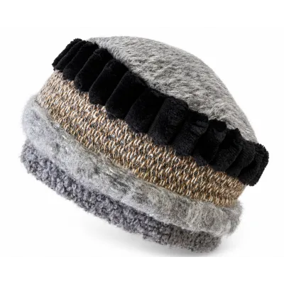 Toque Femme Polaire Upcycling Gris - Traclet