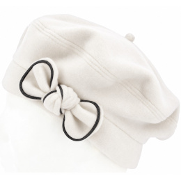 White Polar Fleece Beret - Traclet