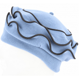 Women's Polar Fleece Beret Jaipur Sky Blue - Traclet