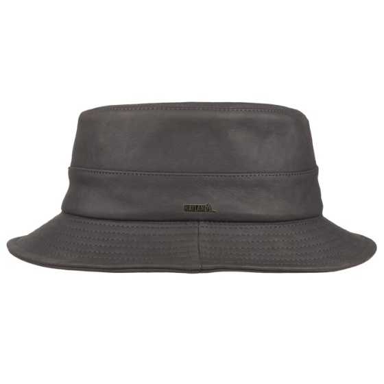 Sefton Brown Leather Bucket Hat - Hatland