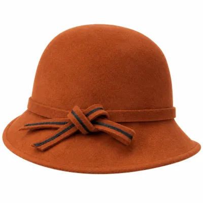 Chapeau Cloche Milan Feutre Brique  - Traclet