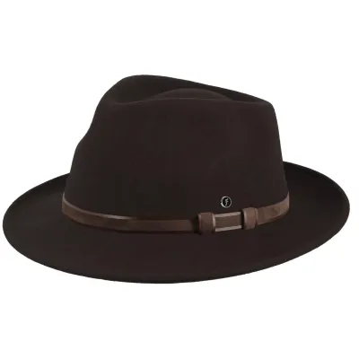 Chapeau Traveller Langres Crushable Feutre Marron - Flechet