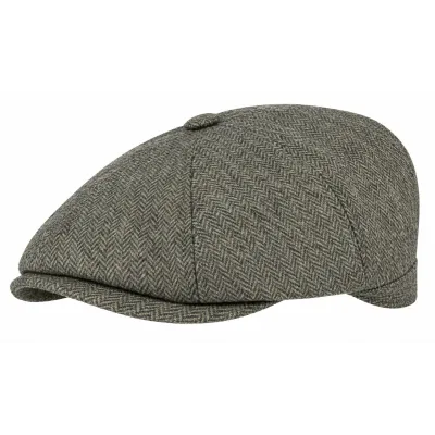 Hatteras Heritage Black & Gray Herringbone Cap - Traclet, Reference: 24653| Traclet Hat Shop