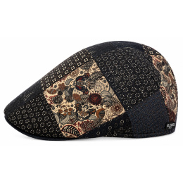 Artistic Patchwork Wool Flat Cap - Traclet