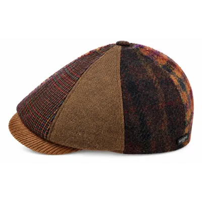 Casquette Bombée Patchwork Édimbourg Laine - Traclet référence 24660 chapellerie Traclet