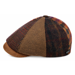 Casquette Bombée Patchwork Édimbourg Laine - Traclet