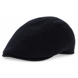 Black Oxford Cashmere Flat Cap - Traclet