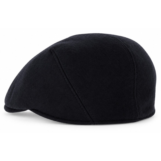 Black Oxford Cashmere Flat Cap - Traclet
