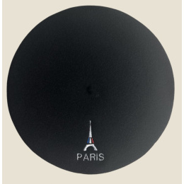 Black Beret with Embroidered Eiffel Tower - Le Béret Français