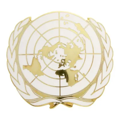 Insigne De Béret ONU Doré & Blanc – Traclet Reference : 24665| Chapellerie Traclet