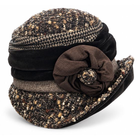 Chapeau Femme Élégance Taupe & Chocolat – Traclet