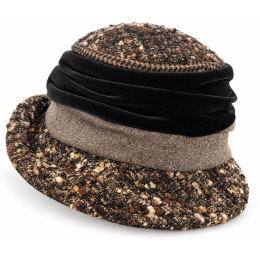 Women's Elegance Hat in Taupe & Chocolate – Traclet