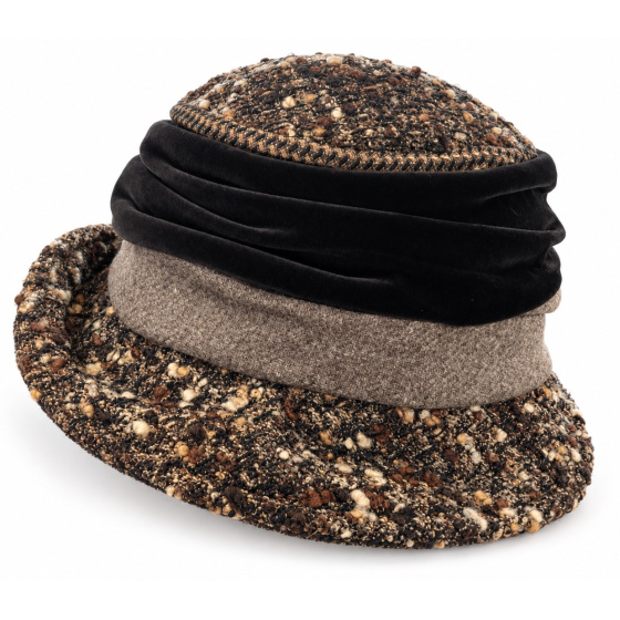 Women's Elegance Hat in Taupe & Chocolate – Traclet