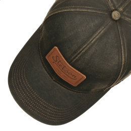 Casquette Baseball Avec Patch En Cuir Vintage Marron - Stetson